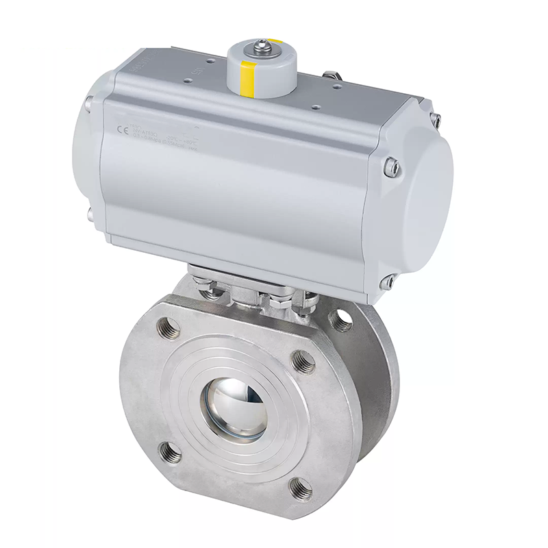 Pneumatic Wafer Stainless Steel Ball Valve PN16-PN64